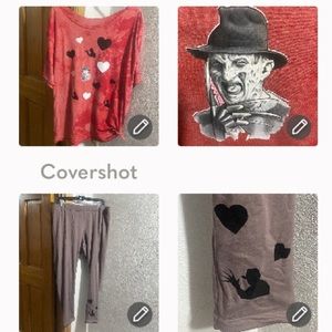 Freddy Krueger Outfit 4X Tee & mega-stretch leggings XXL